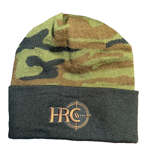 Camo Beanie Hat - Hit'Em Right Coffee Logo