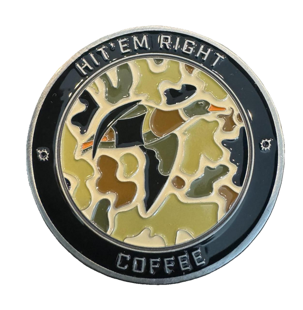 Hit'Em Right Coffee - Camo Duck - Coin