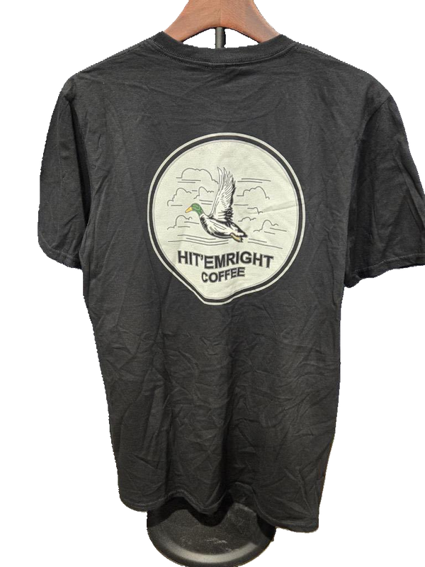 Hit'Em Right Coffee - Black - Flying Duck - T-Shirt