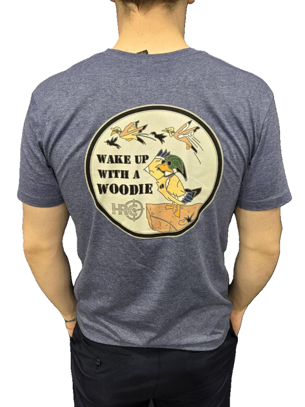 Wake Up With A Woodie - Orion Blue - Wood Duck Salute - T-Shirt